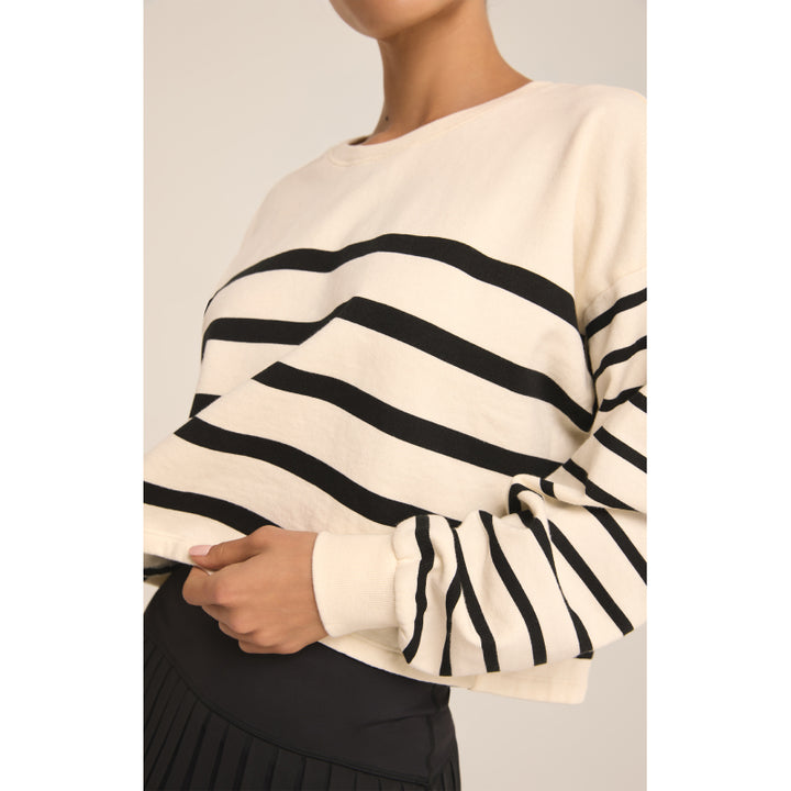 Z Supply Line Up Stripe Sweatshirt