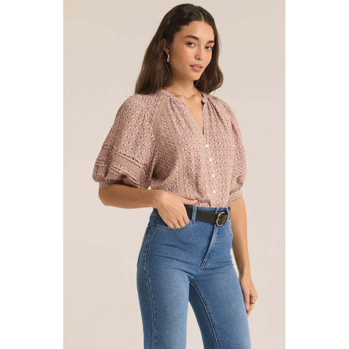 Z Supply Prairie Navi Ditsy Printed Top