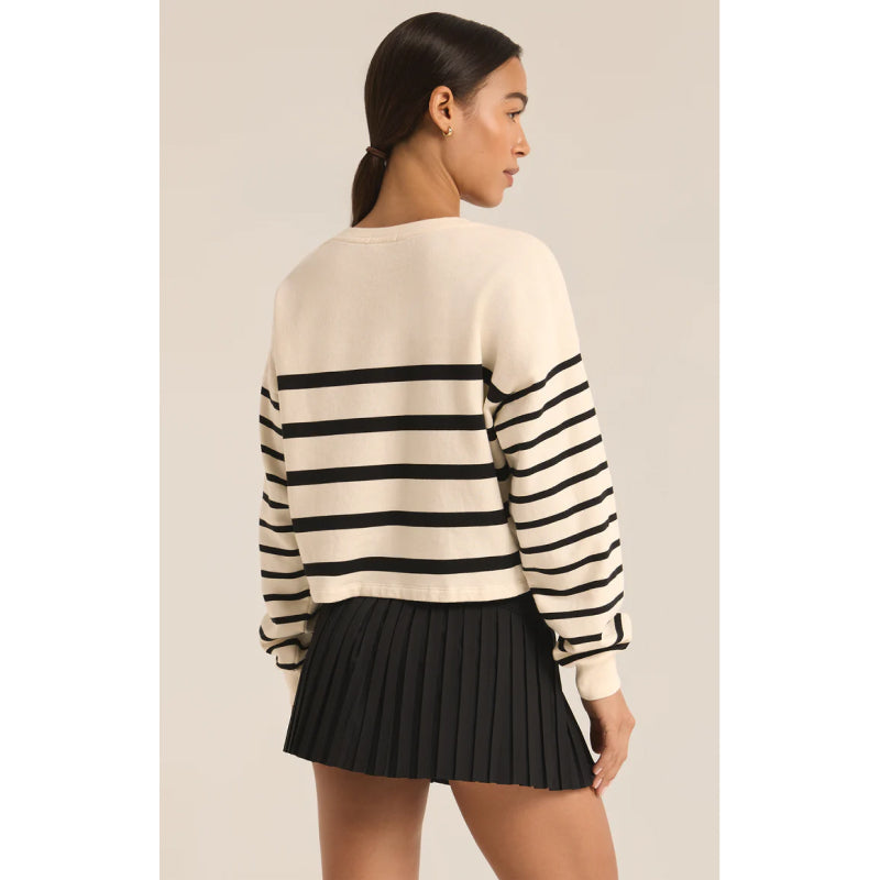 Z Supply Line Up Stripe Sweatshirt