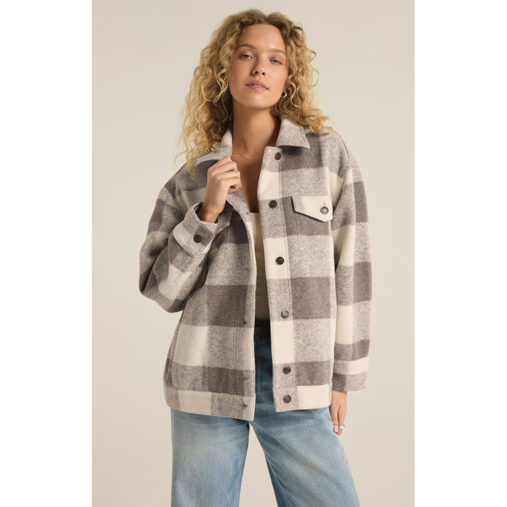 Z Supply Preston Knit Plaid Jacket