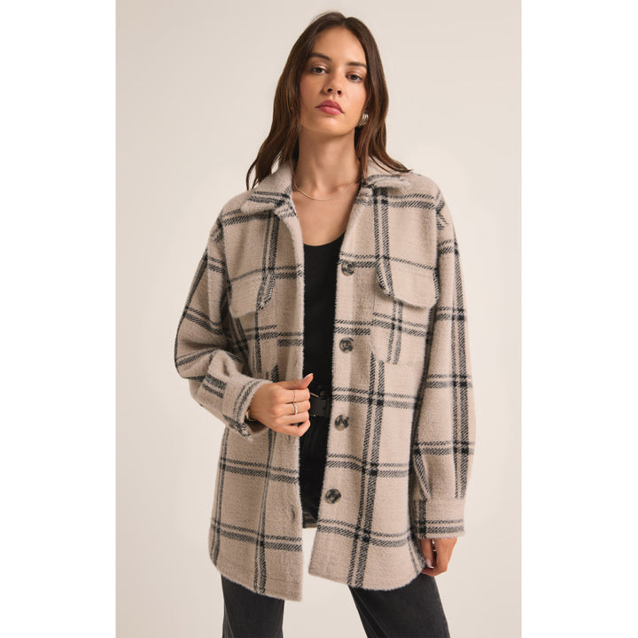 Z Supply Plaid Trucker Jacket