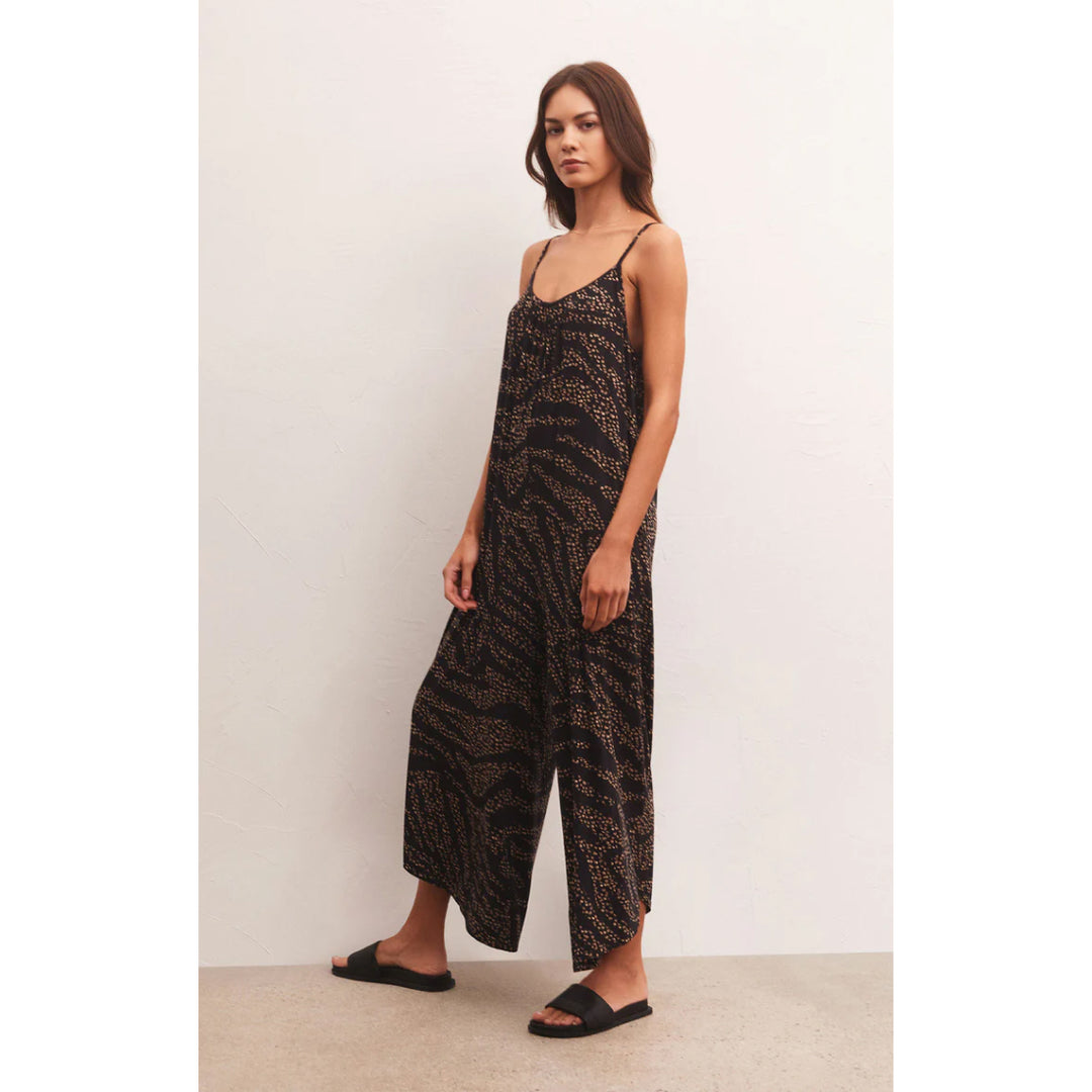 Z Supply Wild Dot Flared Jumpsuit