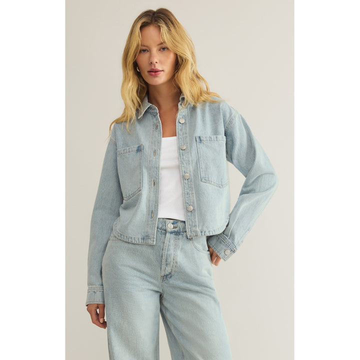 Z Supply All Day Cropped Denim Jacket