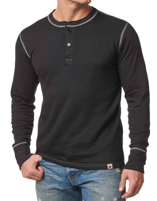 Stanfields Men's Heritage Two-Layer Henley