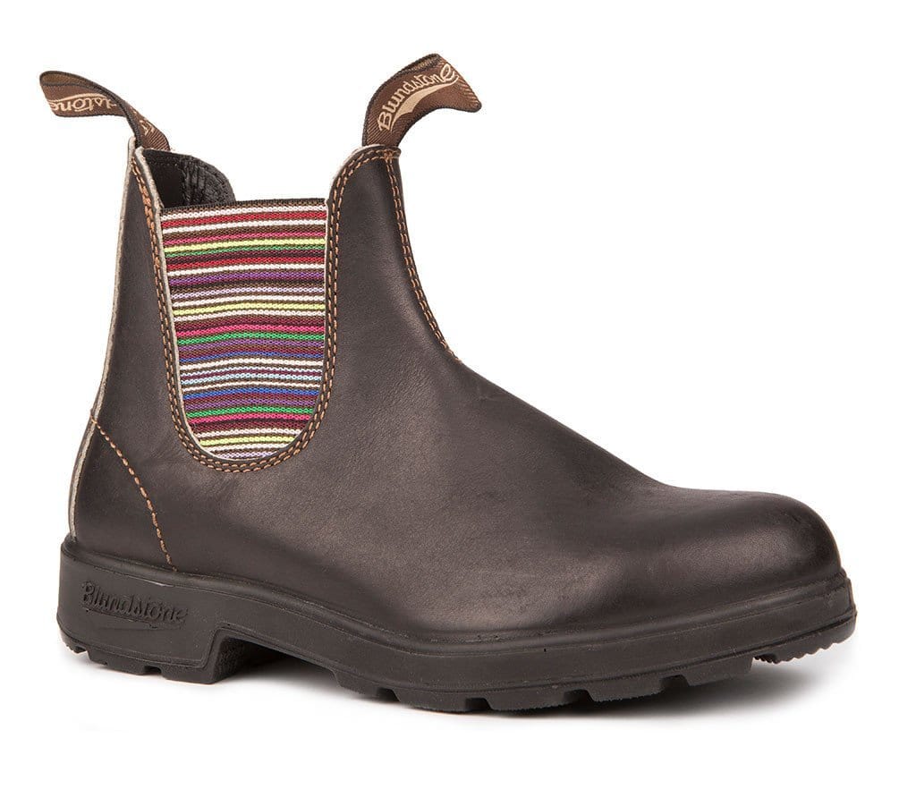 Blundstone 1409 - Original Boot - Stout Brown with Rainbow Elastic