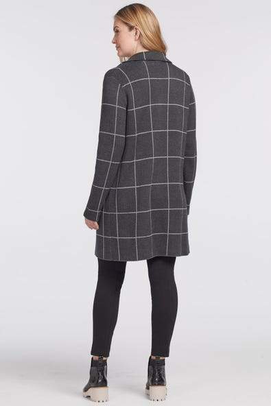 Tribal Plaid Overcoat With Pockets