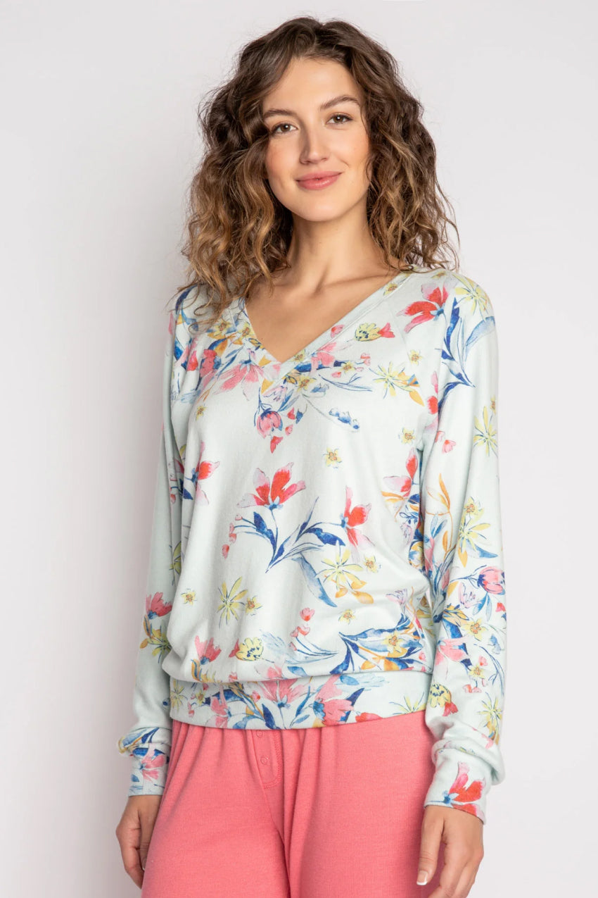 PJ Salvage Budding Bouquet Floral Long Sleeve