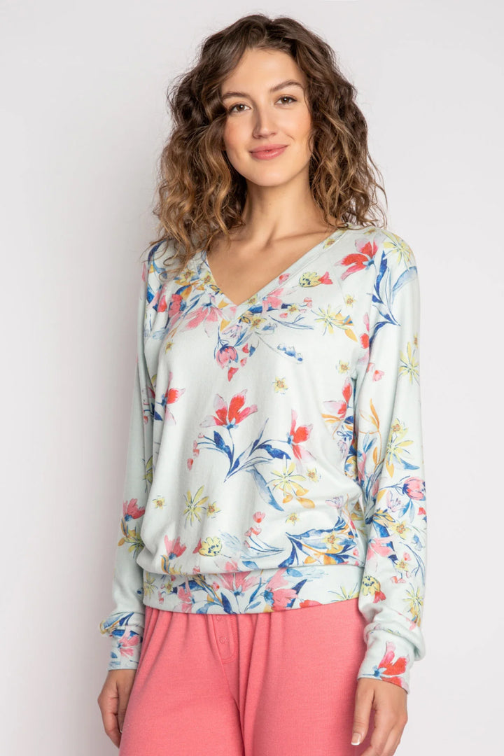 PJ Salvage Budding Bouquet Floral Long Sleeve