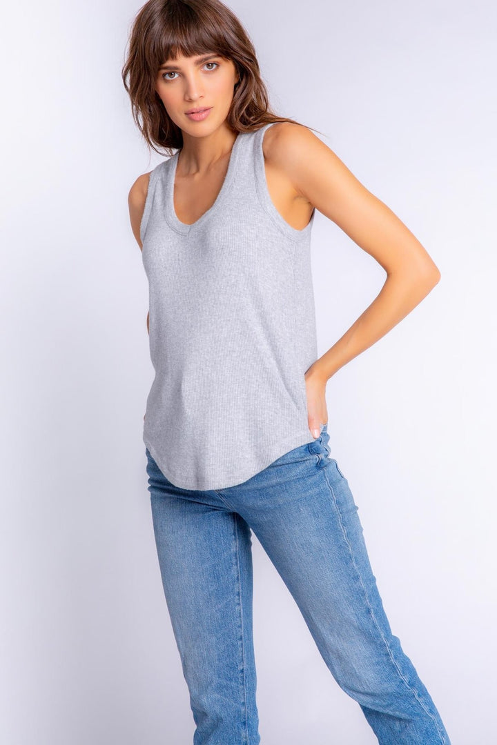 PJ Salvage Textured Essentials Solid Tank