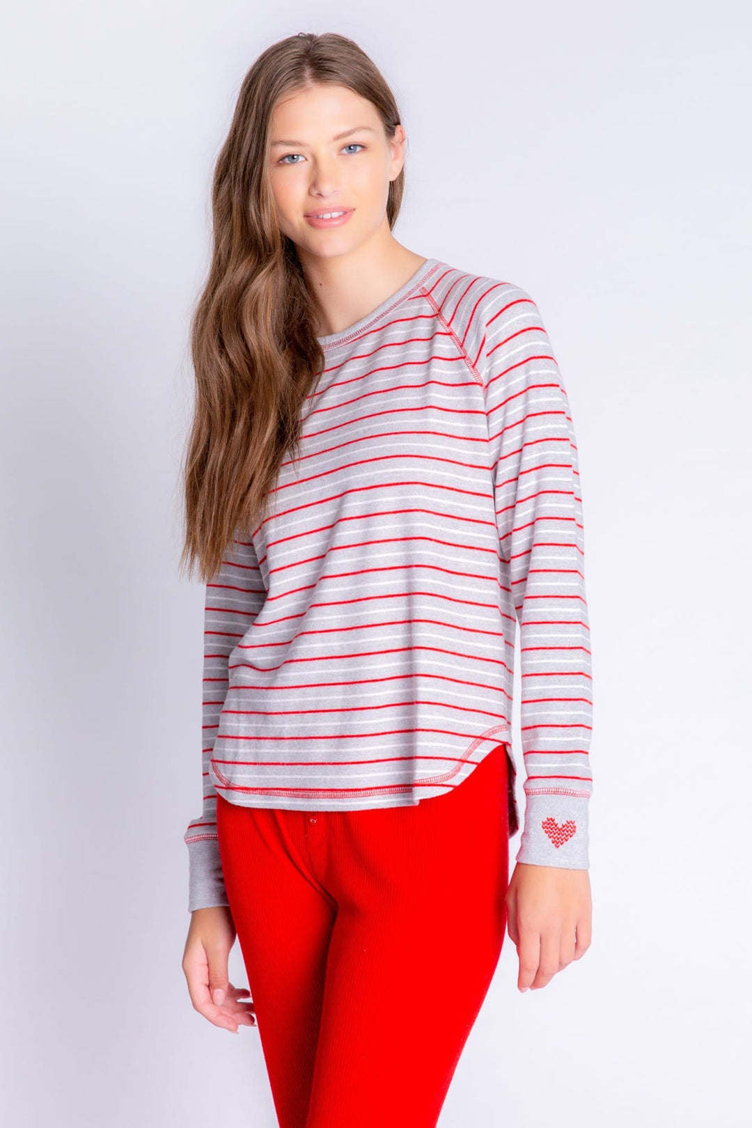 PJ Salvage Frosted Fairisle Stripes Long Sleeve Top