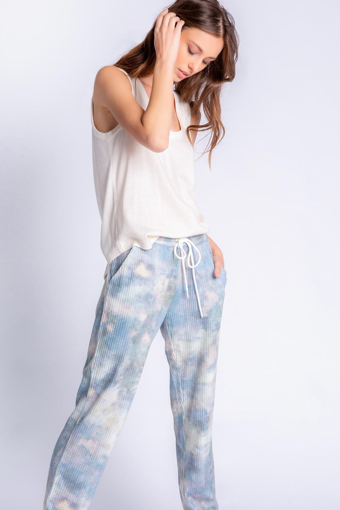 PJ Salvage Cloudy Days Tie Dye Banded Pant