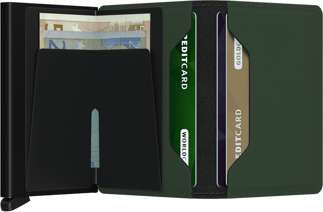 Secrid Slim Wallet - Matte Green / Black