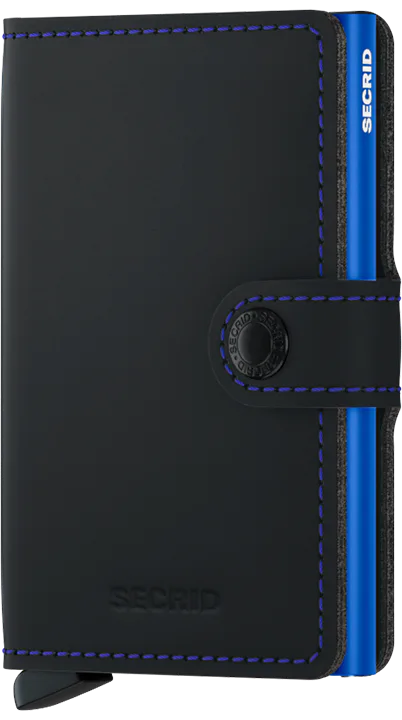 Secrid Mini Wallet Matte - Black / Blue