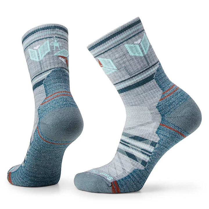 SmartWool Women's Hike Light Cushion Castle Peak Pattern Mid Crew Socks