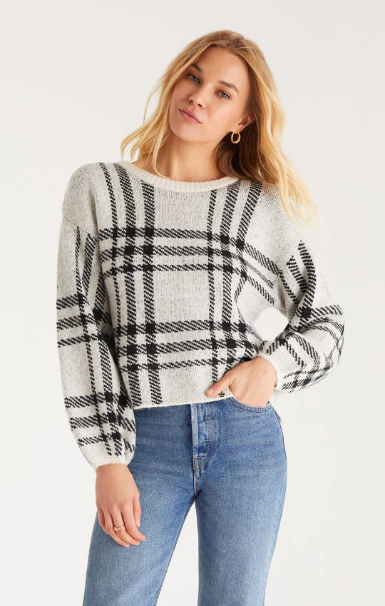 Z Supply Solange Plaid Sweater