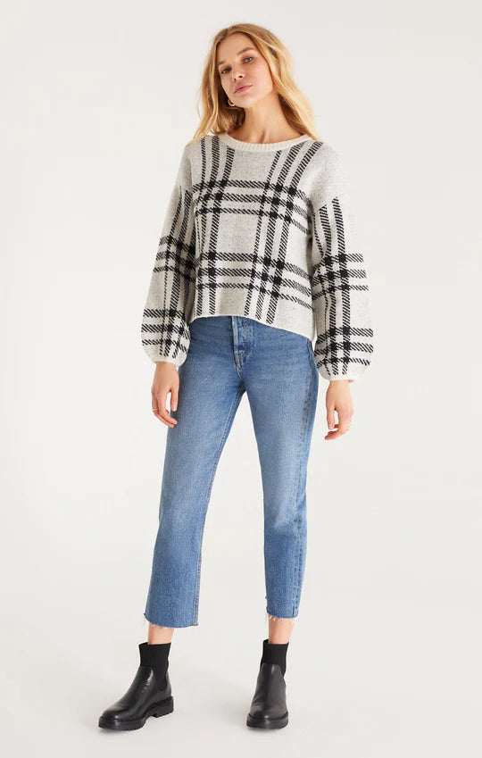 Z Supply Solange Plaid Sweater