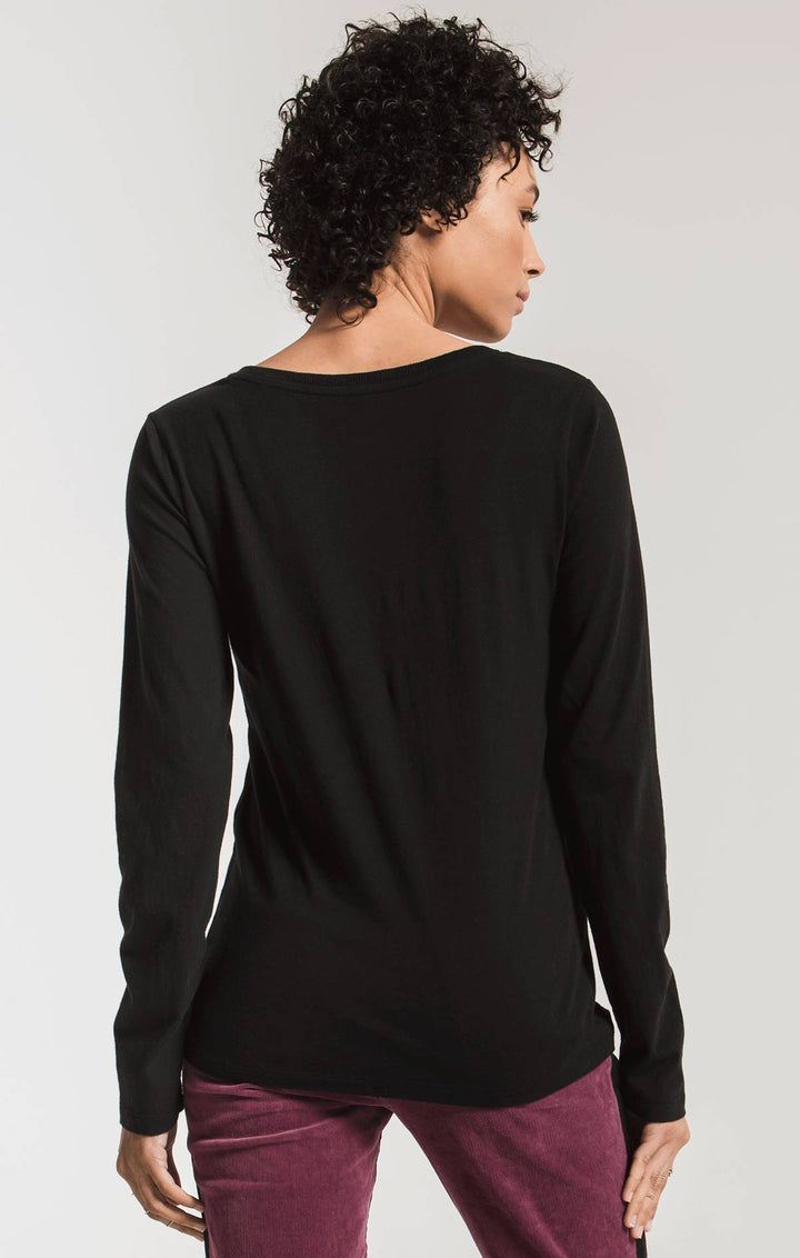 Z Supply The Perfect Long Sleeve V-Neck Tee * Last Chance