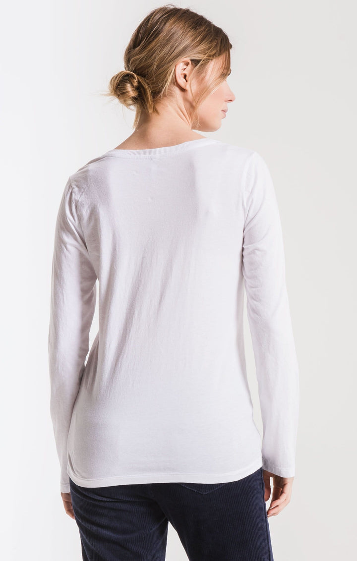Z Supply The Perfect Long Sleeve V-Neck Tee * Last Chance