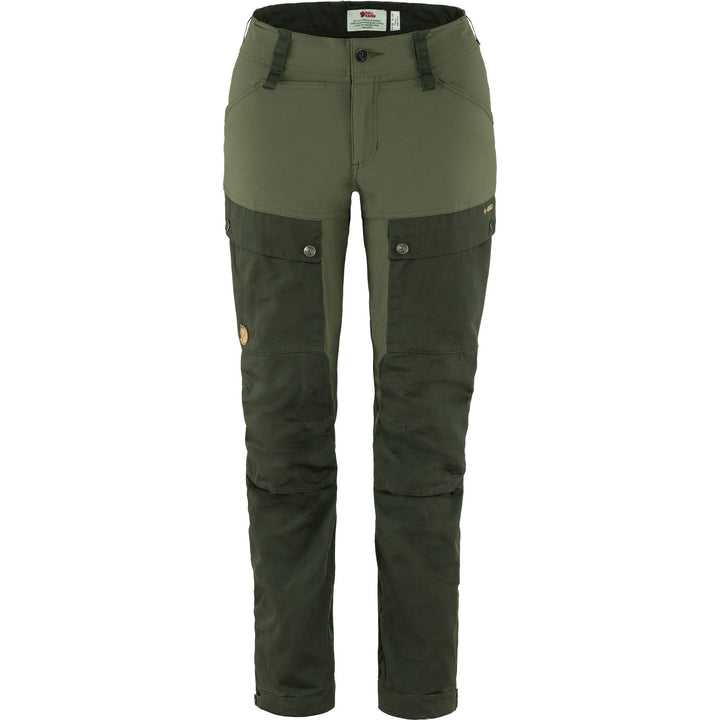 FJÄLLRÄVEN Pantalon Keb Curved Regular pour Femme - Forêt Profond / Vert Laurier 