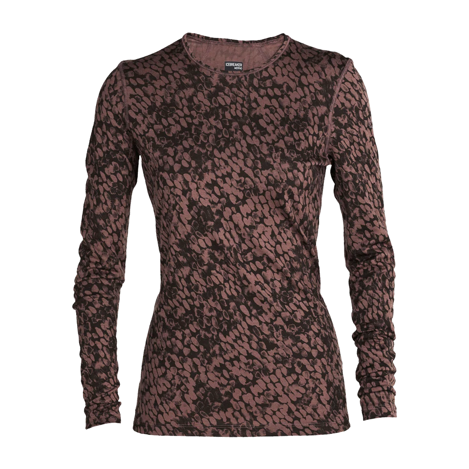 Ice Breaker Women's Merino 200 Oasis Long Sleeve Crewe Thermal Top Forest Shadows